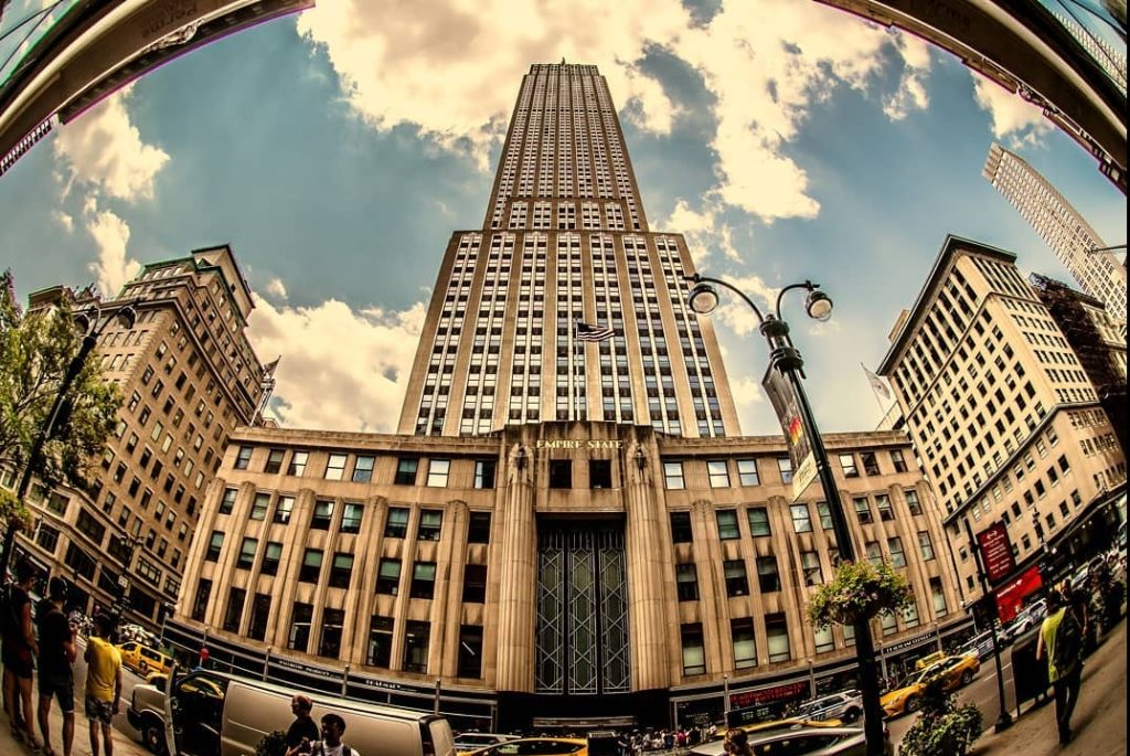Abstract Elegance: Exploring the Empire State Building in Bold Strokes