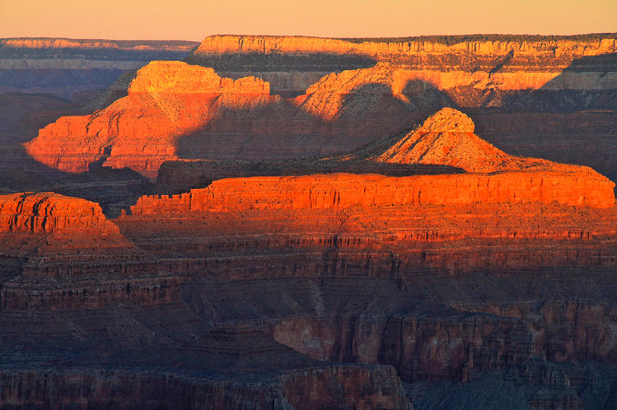 Sunrise at Mather Point Painting the Canyon in Golden Hues