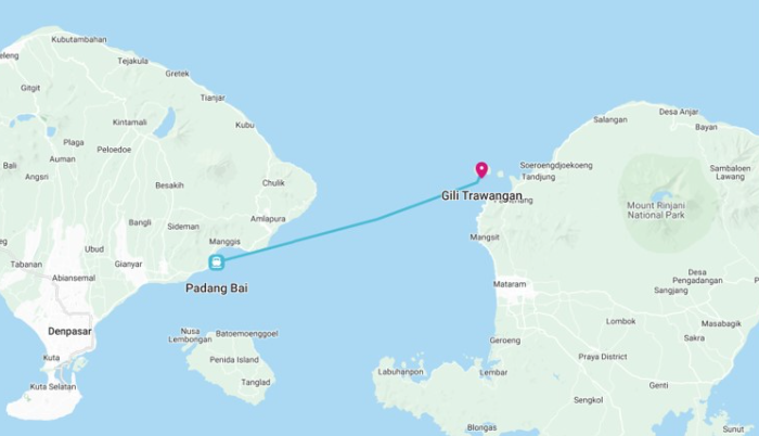 padang bai to gili trawangan