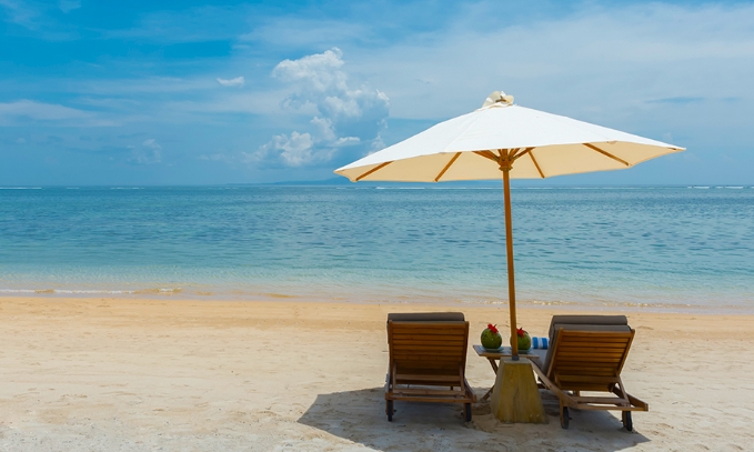 white sand beach bali