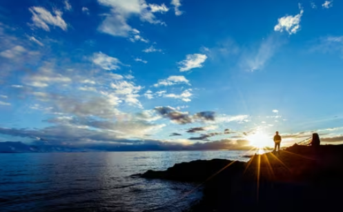 namtso lake sunset