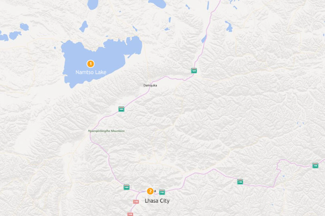 lake namtso map
