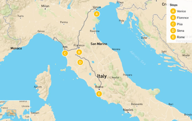tuscany to venice